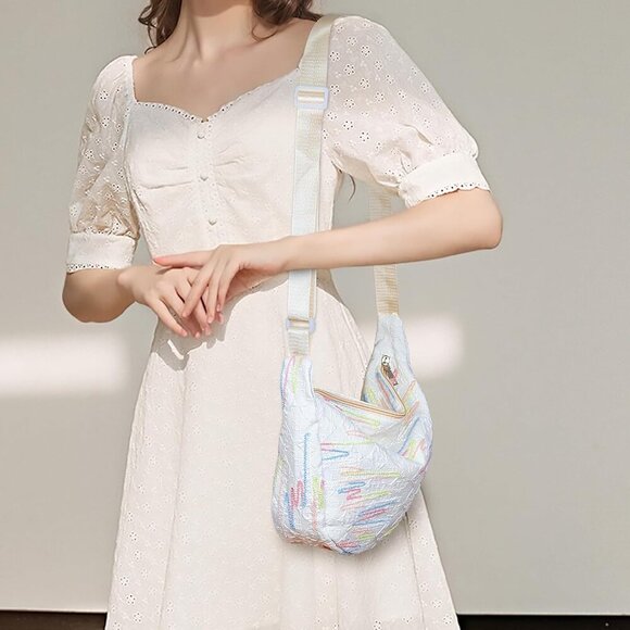 Versatile Women’s Crossbody Bag - Adjustable, Embroidered, Spacious & Stylish - Picture 4 of 7